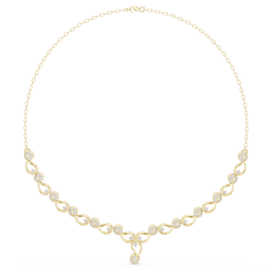 Floral vine diamond necklace