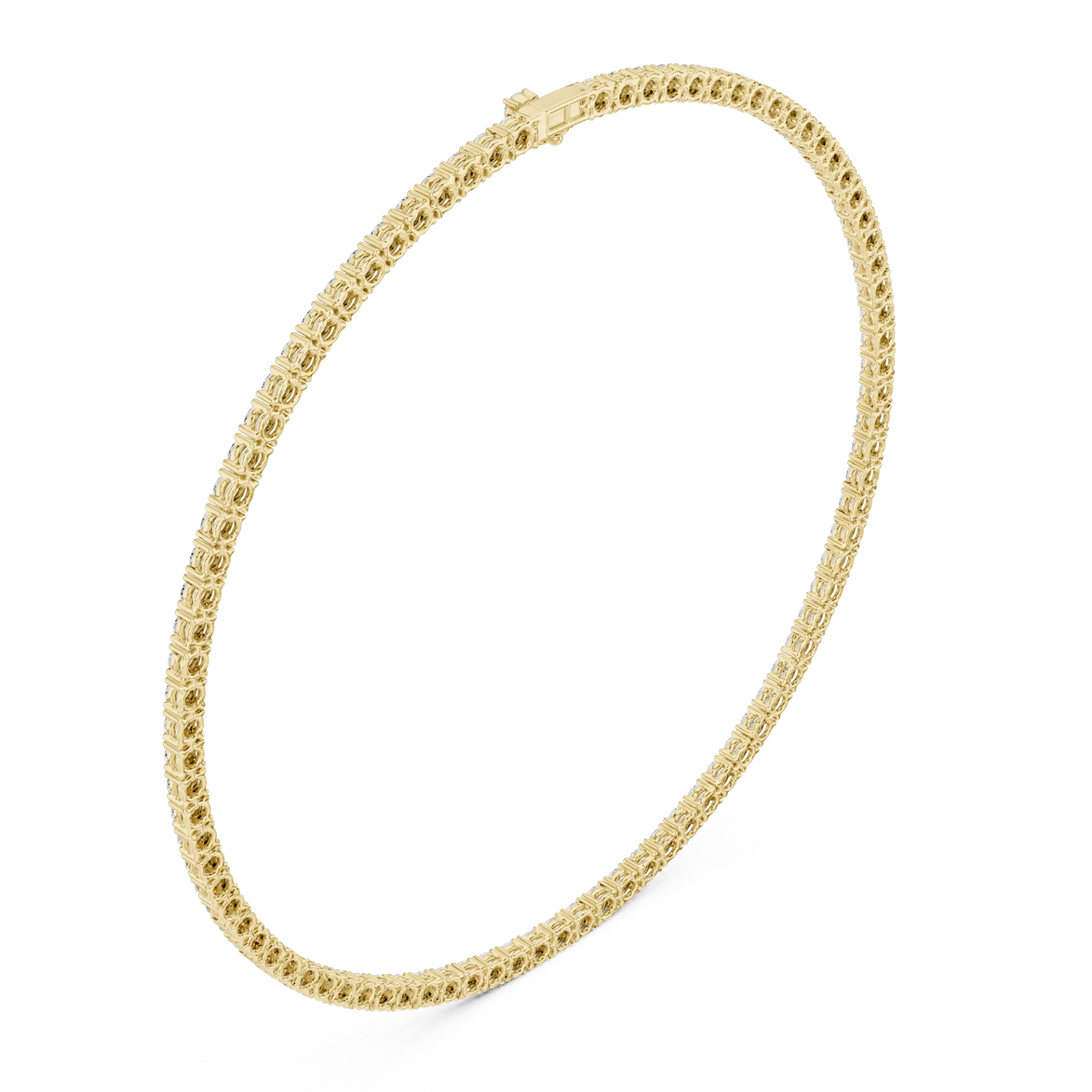 Round diamond tennis necklace