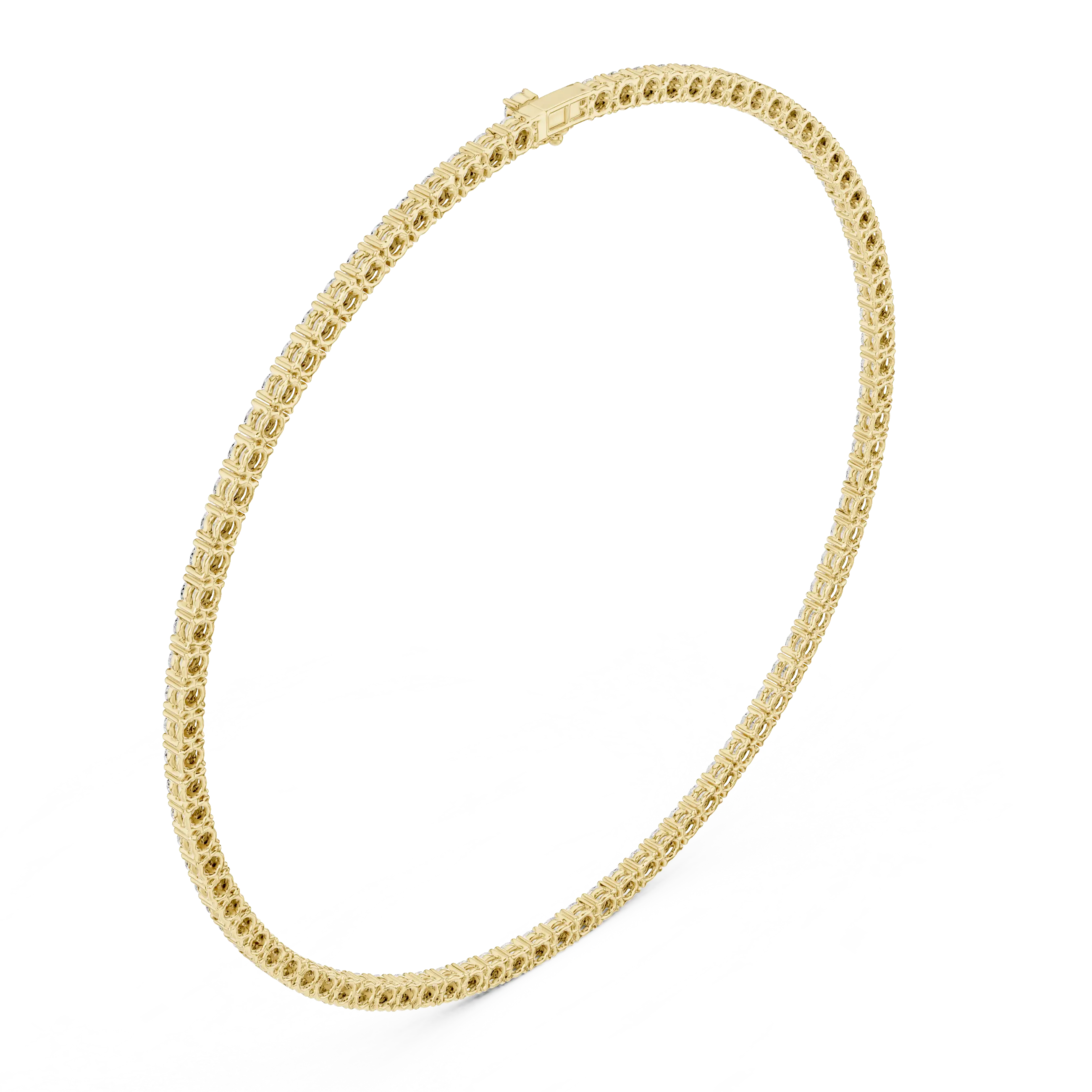 Round diamond tennis necklace