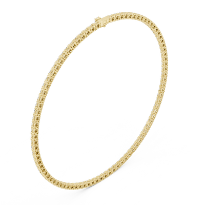 Round diamond tennis necklace
