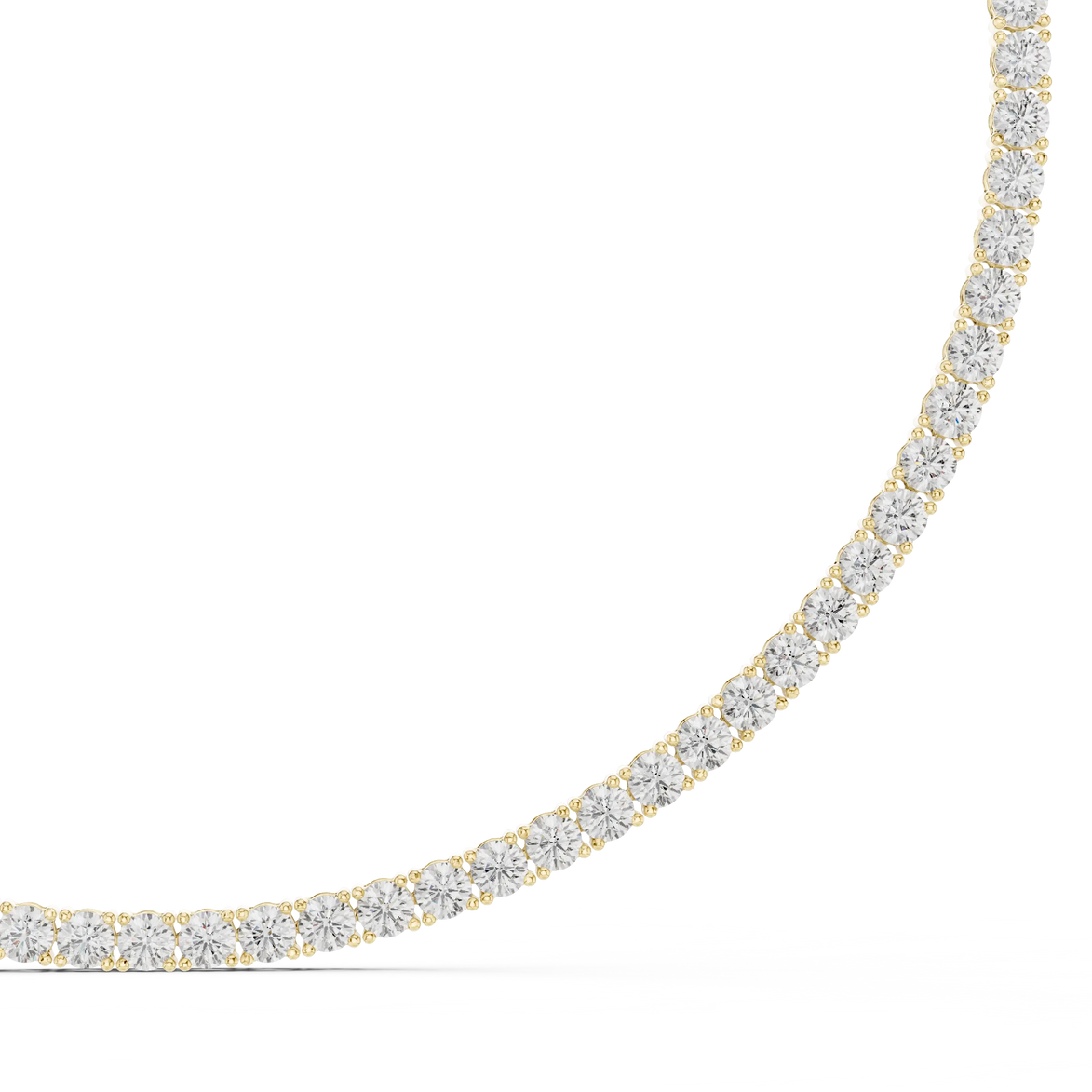 Round diamond tennis necklace