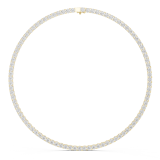 Round diamond tennis necklace