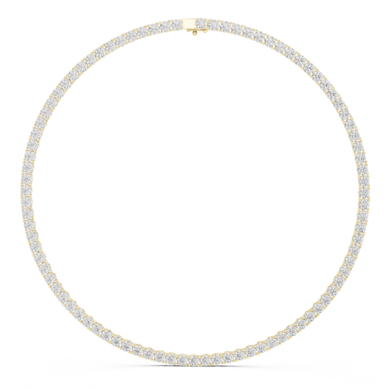 Round diamond tennis necklace