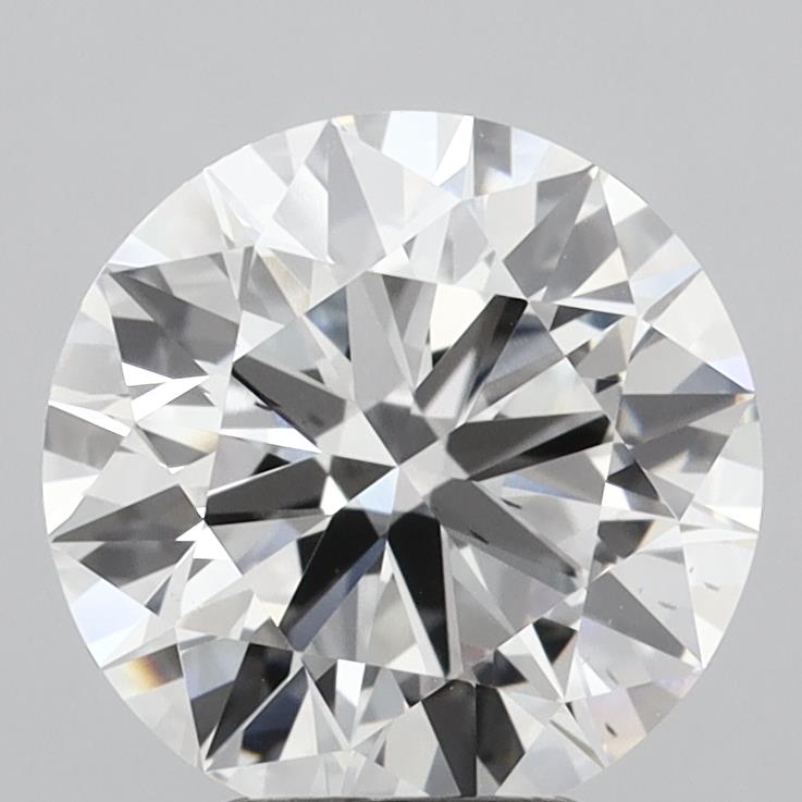 4.05ct F VS2 Round Brilliant CVD Diamond