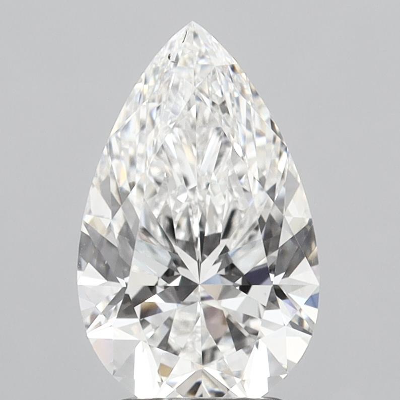 2.55ct F VVS2 Pear Shaped CVD Diamond