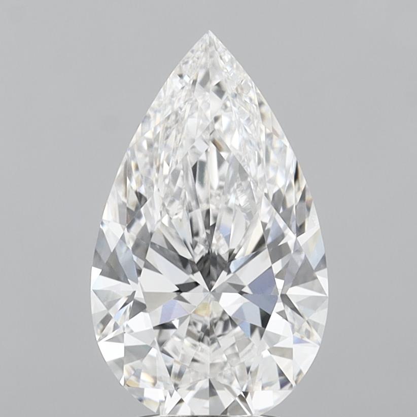 3.05ct D VVS2 Pear Shaped CVD Diamond