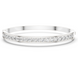 Channel set lab grown diamond bangle bracelet in yellow gold white gold and rose gold with sleek round diamond design