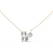 Modern mixed shape diamond cluster pendant in gold with lab grown diamonds by Signora Jewels