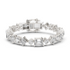 Luxury mixed shape diamond tennis bracelet in gold with emerald, princess, and round lab grown diamonds by Signora Jewels