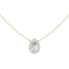 Elegant pear cut halo diamond pendant in gold with lab grown diamonds by Signora Jewels