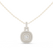 Cushion halo diamond pendant in gold with lab grown diamonds by Signora Jewels