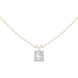 Princess cut solitaire diamond pendant in gold with lab grown diamond by Signora Jewels