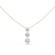 Three stone diamond pendant in gold with lab grown diamonds by Signora Jewels