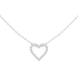 Minimal open heart diamond pendant in gold with lab grown diamonds by Signora Jewels