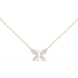 Butterfly diamond pendant in gold with lab grown diamonds by Signora Jewels