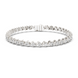 Classic round lab grown diamond bracelet in yellow gold white gold and rose gold with sleek tennis bracelet design