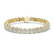 Radiant cut halo lab grown diamond tennis bracelet in yellow gold white gold and rose gold with luxury diamond links