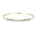 Contemporary multi shape lab grown diamond chain bracelet with pear oval marquise and emerald cut diamonds in yellow white and rose gold