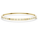Minimal round diamond bangle bracelet in gold with delicate lab grown diamonds by Signora Jewels