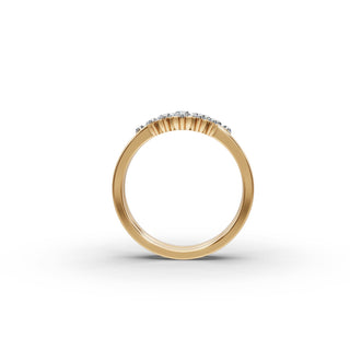 Baguette Lab Grown Diamond Band in yellow gold, view 2
