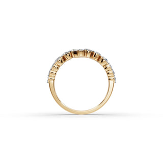 Mixed Shape Lab Grown Diamond Band in yellow gold, view 2