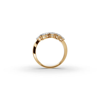 Pear Lab Grown Diamond Statement Ring in yellow gold, view 2