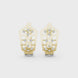 Diamond geometric floral openwork earrings in gold by Signora Jewels