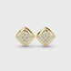 Diamond hoop stud earrings in gold by Signora Jewels