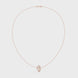 Diamond leaf necklace with open marquise pendant design