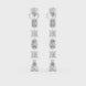 Gold multi shape diamond stud earrings for women