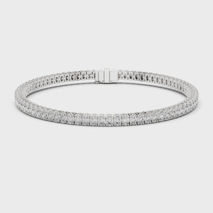 Oval cut lab grown diamond tennis bracelet in yellow gold white gold and rose gold with elegant luxury diamond setting