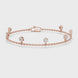 Minimal round diamond station chain bracelet in gold with lab grown diamonds by Signora Jewels