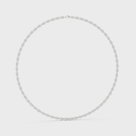 Bezel set diamond tennis necklace