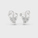 Diamond heart swirl stud earrings in gold by Signora Jewels
