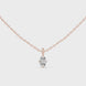 Minimal oval cut solitaire diamond pendant in gold with lab grown diamond by Signora Jewels