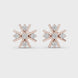 Diamond floral starburst stud earrings in gold by Signora Jewels