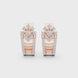 Diamond floral geometric earrings in gold by Signora Jewels