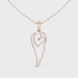 Angel wing diamond pendant in gold with lab grown diamond by Signora Jewels