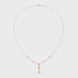 Pear drop diamond dangle necklace