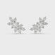 Floral marquise and pear cut lab grown diamond earrings in gold by Signora Jewels