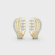 Diamond wave hoop earrings in gold by Signora Jewels