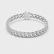 Iced Cuban link lab grown diamond bracelet in yellow gold white gold and rose gold with pave set round diamonds