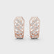 Geometric diamond hoop earrings