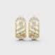 Geometric diamond openwork earrings in gold with lab grown diamonds by Signora Jewels