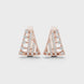 Diamond geometric statement earrings in gold by Signora Jewels