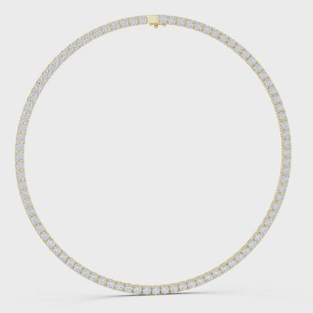 Round diamond tennis necklace