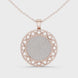 Round diamond medallion pendant in gold with lab grown diamonds by Signora Jewels