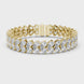 Luxury pear shape diamond tennis bracelet in gold with brilliant lab grown diamonds by Signora Jewels