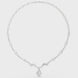 Twisted leaf diamond necklace