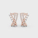 Diamond crossover hoop earrings in gold by Signora Jewels